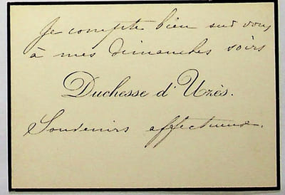 Carte autographe