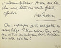 Lettre autographe sign&eacute;e au po&egrave;te Robert Sabatier. Jean Cassou (1897-1986), po&egrave;te, &eacute;crivain, r&eacute;sistant.