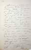 Lettre autographe sign&eacute;e. Jacques Aupick (1789-1857), g&eacute;n&eacute;ral, homme politique, beau-p&egrave;re de Baudelaire, ministre pl&eacute;nipotentiaire &agrave; Constantinople.