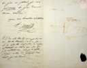 Lettre autographe sign&eacute;e. Fr&eacute;d&eacute;rick Lema&icirc;tre (1800-1876), acteur. 