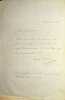 Lettre autographe sign&eacute;e. Am&eacute;d&eacute;e Guillemin (1826-1893), &eacute;crivain scientifique. 
