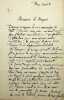 Lettre autographe sign&eacute;e au marquis de Valfons. Jos&eacute;phin Peladan (1858-1918), &eacute;crivain, occultiste.