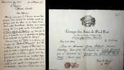 Lettre autographe sign&eacute;e &agrave; Pierre Loewel. Paul Fort (1872-1960), po&egrave;te. 