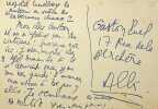 Lettre autographe sign&eacute;e au po&egrave;te et &eacute;diteur Gaston Puel. Yves Salgues (1922-1997), po&egrave;te, &eacute;crivain, journaliste, membre de l'Ecole de Rochefort. 