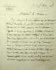 Lettre autographe sign&eacute;e. Georges Darboy (1813-1871), &eacute;v&ecirc;que de Nancy puis archev&ecirc;que de Paris, fusill&eacute; par la Commune le 24 mai 1871.