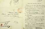 Lettre autographe sign&eacute;e. Pierre Carmouche (1797-1868), po&egrave;te, chansonnier, goguettier, &eacute;crivain. 