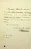 Lettre autographe sign&eacute;e &agrave; Jean Toussaint Merle. Pierre Carmouche (1797-1868), po&egrave;te, chansonnier, goguettier, &eacute;crivain. 