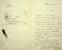 Lettre autographe sign&eacute;e &agrave; Fran&ccedil;ois Buloz. Charles Labitte (1816-1845), historien, critique, professeur.