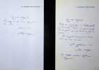 Lettre autographe sign&eacute;e (lot de 2). Pierre Wolff (1865-1944), &eacute;crivain. 