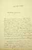 Lettre autographe sign&eacute;e. Jean Vatout (1791-1848), &eacute;crivain, homme politique, membre de l'Acad&eacute;mie fran&ccedil;aise. 