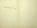 Lettre autographe sign&eacute;e. Eudore Souli&eacute; (1817-1876), historien de l'art, conservateur de mus&eacute;e. 