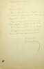 Lettre autographe sign&eacute;e. Eudore Souli&eacute; (1817-1876), historien de l'art, conservateur de mus&eacute;e. 