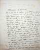 Lettre autographe sign&eacute;e &agrave; Salvandy. Achille Comte (1802-1866), m&eacute;decin, professeur d'histoire naturelle, zoologiste, physiologiste. 
