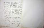Lettre autographe sign&eacute;e &agrave; Salvandy. Achille Comte (1802-1866), m&eacute;decin, professeur d'histoire naturelle, zoologiste, physiologiste. 