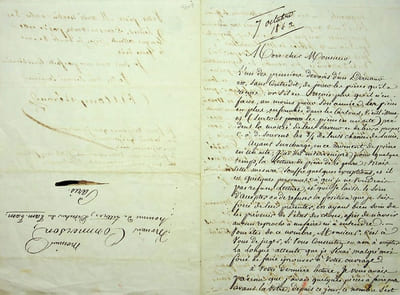Lettre autographe signée