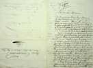 Lettre autographe sign&eacute;e. Antony B&eacute;raud (1792-1860), po&egrave;te, &eacute;crivain, chansonnier, historien, militaire (officier de Saint-Cyr). 
