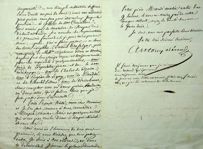 Lettre autographe signée