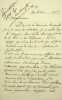 Lettre autographe sign&eacute;e. Eug&egrave;ne Chapus (1800-1877), &eacute;crivain, journaliste. 