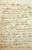 Lettre autographe sign&eacute;e &agrave; la princesse d'Eckmuhl. Agla&eacute; Augui&eacute; (1782-1854), dame de compagnie des deux imp&eacute;ratrices, &eacute;pouse du mar&eacute;chal Ney, ...