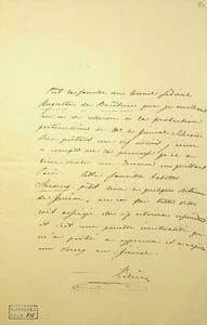 Lettre autographe signée