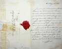 Lettre autographe sign&eacute;e. Louise d'Artois (1819-1864), princesse de France, duchesse de Parme et de Plaisance. 