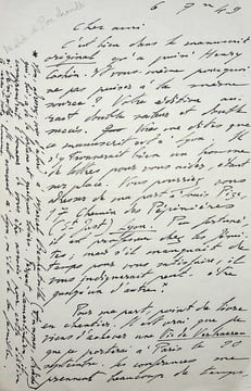 Lettre autographe signée au peintre Paul-Adrien Bouroux. André Mabille de Poncheville (1886-1969), poète, écrivain.