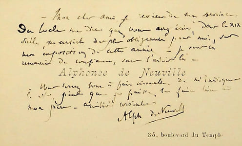 Carte autographe signée