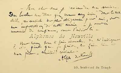 Carte autographe signée