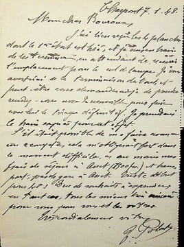 Lettre autographe signée au peintre Paul-Adrien Bouroux. Tigrane Polat (1874-1950), peintre, graveur franco-égyptien.