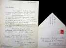 Lettre autographe sign&eacute;e. Gaston Criel (1913-1990), po&egrave;te, &eacute;crivain. 