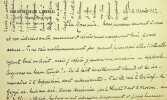 Lettre autographe sign&eacute;e &agrave; l'acteur Jules Truffier. Madeleine Horn-Monval (1886-1972), biblioth&eacute;caire, historienne. 