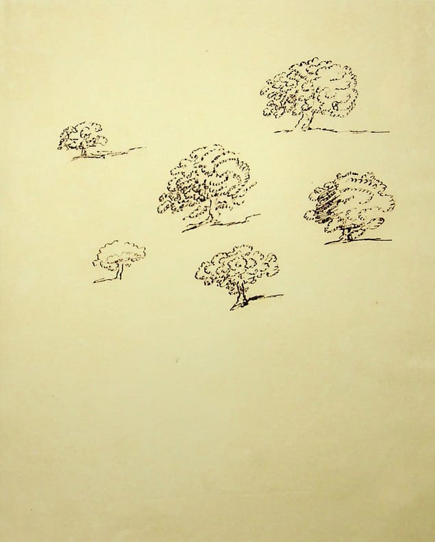 Dessin original &agrave; l'encre . Auguste de Peellaert (1793-1876), officier Belge, peintre, compositeur, &eacute;crivain. 