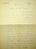 Lettre autographe sign&eacute;e &agrave; Jean Giraudoux. Wilhelm Karl S&uuml;del (1872-1926), po&egrave;te allemand, &eacute;crivain, traducteur. 