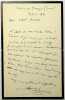 Lettre autographe sign&eacute;e au peintre Paul-Adrien Bouroux. Henri Vever (1854-1942), joailler, &eacute;crivain, bibliophile, collectionneur. 