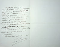 Lettre autographe signée au peintre Paul-Adrien Bouroux
