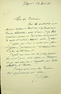 Lettre autographe signée au peintre Paul-Adrien Bouroux
