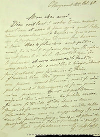Lettre autographe signée au peintre Paul-Adrien Bouroux