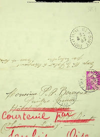 Lettre autographe signée au peintre Paul-Adrien Bouroux