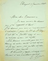 Lettre autographe signée au peintre Paul-Adrien Bouroux
