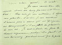 Lettre autographe signée au peintre Paul-Adrien Bouroux