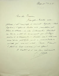 Lettre autographe signée au peintre Paul-Adrien Bouroux