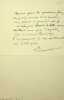 Lettre autographe sign&eacute;e au peintre Paul-Adrien Bouroux. Pierre-Georges Jeanniot (1848-1934), peintre, graveur.