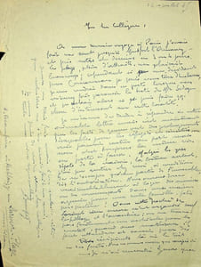 Lettre autographe signée au peintre Paul-Adrien Bouroux