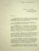 Lettre sign&eacute;e au peintre Paul-Adrien Bouroux. Emile Sedeyn (1871-1946), journaliste, &eacute;crivain, r&eacute;dacteur en chef du Figaro illustr&eacute;.