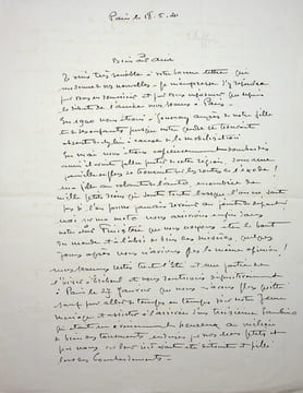 Lettre autographe signée au peintre Paul-Adrien Bouroux. Henry Cheffer (1880-1957), peintre, graveur, prix de Rome 1906. Connu notamment pour ses ...