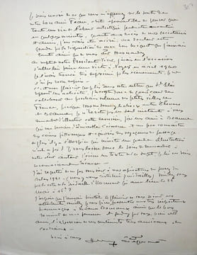 Lettre autographe signée au peintre Paul-Adrien Bouroux. Henry Cheffer (1880-1957), peintre, graveur, prix de Rome 1906. Connu notamment pour ses ...