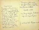 Lettre autographe sign&eacute;e. Marie-Aim&eacute;e Roger-Miclos (1860-1951), pianiste. 