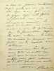 Lettre autographe sign&eacute;e au compositeur Ernest Reyer. Auguste Toulmouche (1829-1890), peintre. 