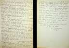 Lettre autographe sign&eacute;e au docteur Jean-Fran&ccedil;ois Robinet. [Positivisme] Richard Congreve (1818-1899), philosophe anglais, figure de proue du ...