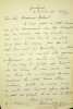 Lettre autographe sign&eacute;e au docteur Jean-Fran&ccedil;ois Robinet. [Positivisme] Richard Congreve (1818-1899), philosophe anglais, figure de proue du ...